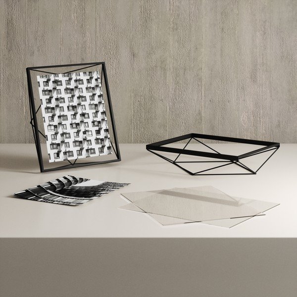 Iš metalo pastatomas/pakabinamas rėmas juodos spalvos 25x30 cm Prisma – Umbra-image-4