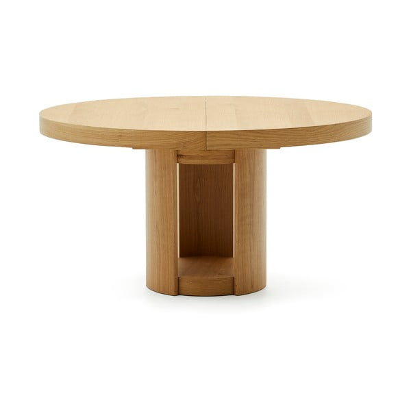 Apvalios formos prailginamas valgomojo stalas su papildomu stalviršiu iš ąžuolo ø 150 cm Artis – Kave Home-image-4