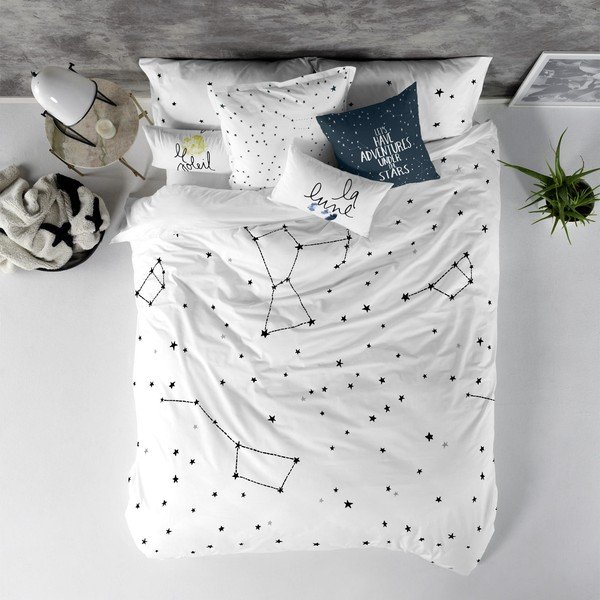 Medvilninė patalynė Blanc Constellation, 140 x 200 cm-image-2