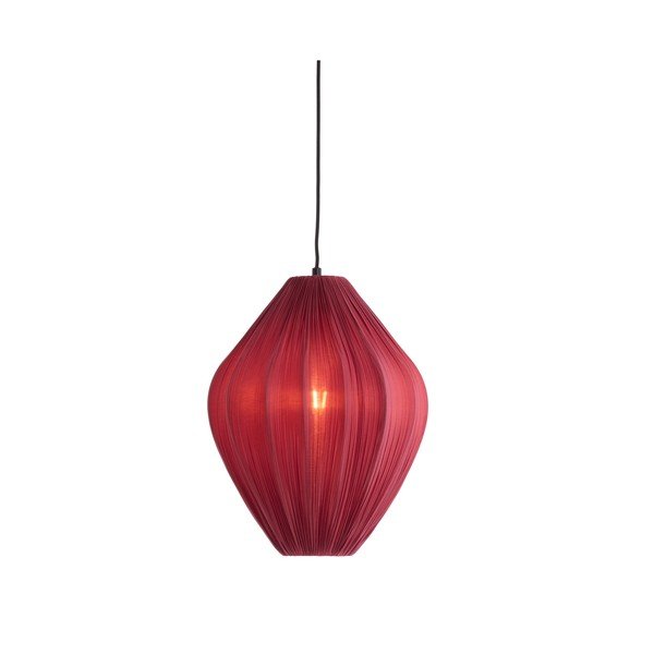 Bordo spalvos kabantis šviestuvas ø 12 cm su tekstiliniu gaubtu Verita – Light & Living-image-2