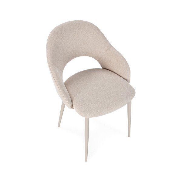 Smėlio spalvos iš audinio valgomojo kėdės 2 vnt. Lia – Marckeric-image-3