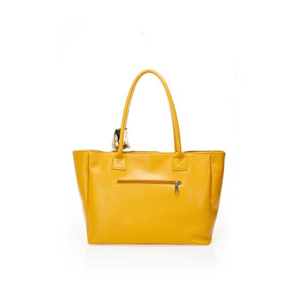 Geltona odinė rankinė Giorgio Costa Nina-image-1