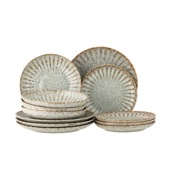 Indų rinkiniai iš molio 12 vnt. Fleur – Bloomingville