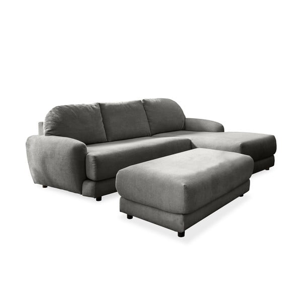 Pilka kampinė sofa-lova (dešinysis kampas) Comfy Claude - Miuform