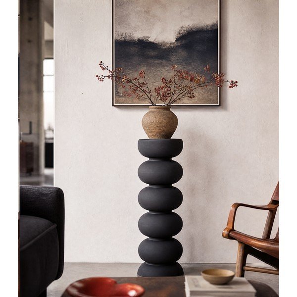 Iš metalo apvalios formos šoninis stalas ø 35 cm Kobodo – Light & Living-image-1