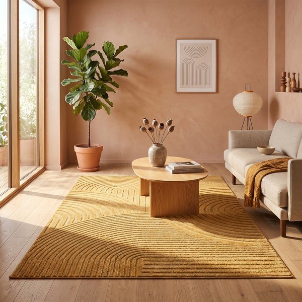 Ochros spalvos kilimas 200x290 cm Whirl – ESTE-image-1
