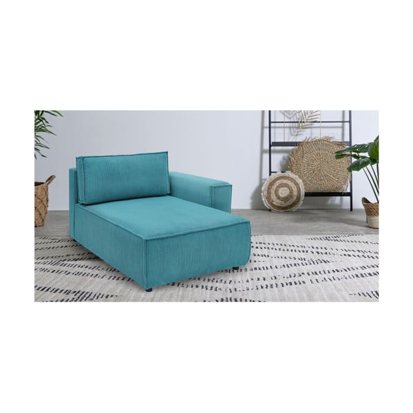 Modulinė sofa mėlynos spalvos iš kordinio velveto (su dešiniuoju kampu) Nihad modular – Bobochic Paris-image-1
