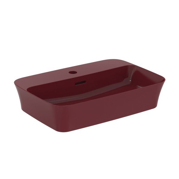 Iš keramikos praustuvas bordo spalvos 55x38 cm Ipalyss – Ideal Standard