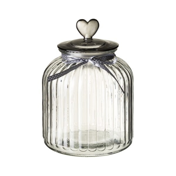 Stiklinis indas su sidabriniu dangteliu "Unimasa Heart", 4,2 l