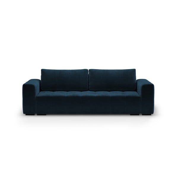 Tamsiai mėlyna aksominė sofa-lova Milo Casa Luca