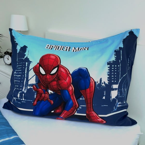Mėlynos spalvos iš medvilnės viengulė vaikiška patalynė 140x200 cm Spider-man "Blue" – Jerry Fabrics-image-3