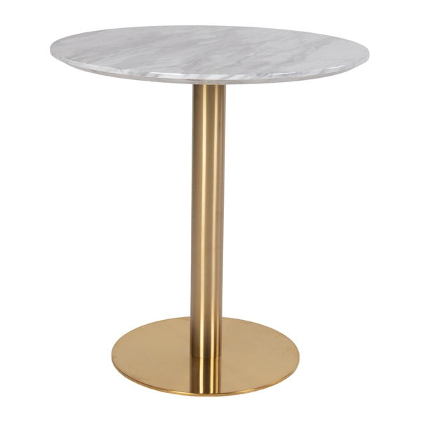 Apvalios formos valgomojo stalas su marmuro dekoro stalviršiu ø 70 cm Bolzano – House Nordic