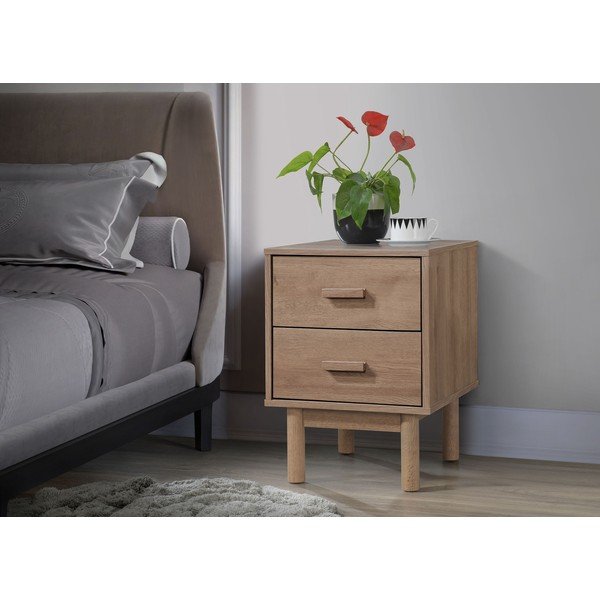 Naktinis staliukas natūralios spalvos iš ąžuolo Melanie – Støraa-image-1