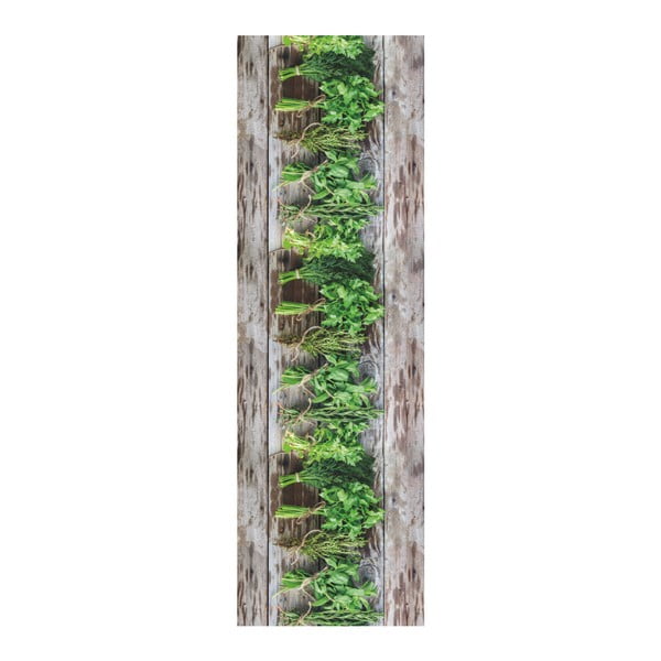 Rudai žalias kilimas Floorita Aromatica, 58 x 140 cm