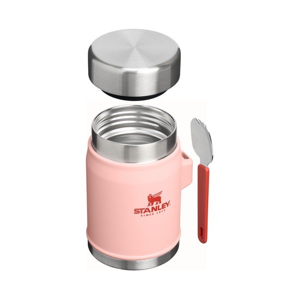 Persikų spalvos iš nerūdijančio plieno maistui termosas 400 ml Legendary Food Jar + Spork Peach Rose – Stanley-image-2