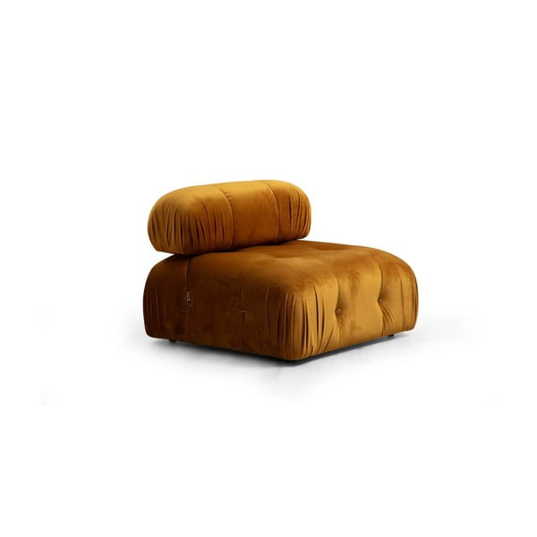 Modulinė sofa garstyčių spalvos iš velveto Bubble – Artie