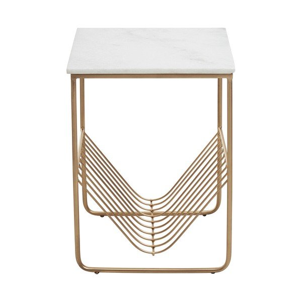 Su marmuriniu stalviršiu šoninis stalas 40x40 cm Mandoli – Premier Housewares-image-3