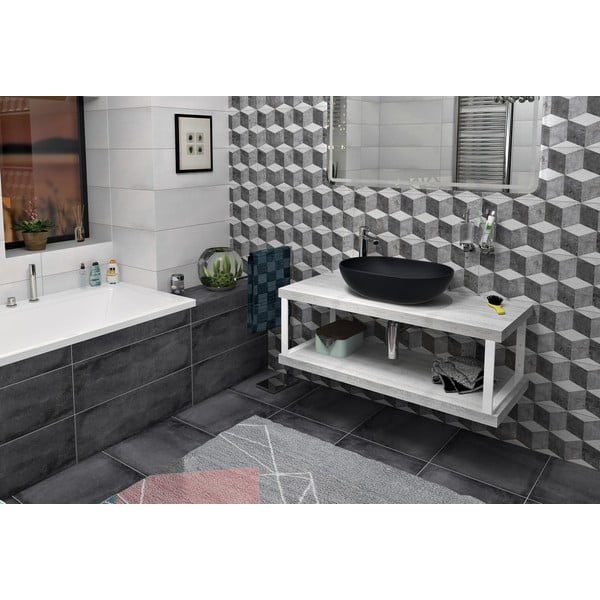 Iš plieno stalviršio atrama baltos spalvos 49x4 cm – Sapho-image-1