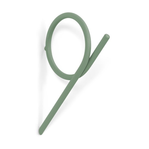 Sieninis pilkai žalios spalvos iš metalo kablys Tuba L – Spinder Design