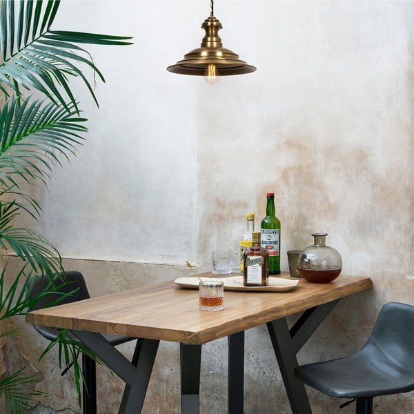 Bronzinės spalvos kabantis šviestuvas ø 39 cm su metaliniu gaubtu Obyla – Opviq lights-image-1