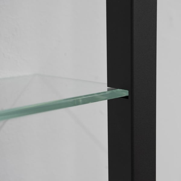Juodos spalvos iš metalo kelių aukštų sieninė lentyna 46 cm Cubic – Spinder Design-image-3