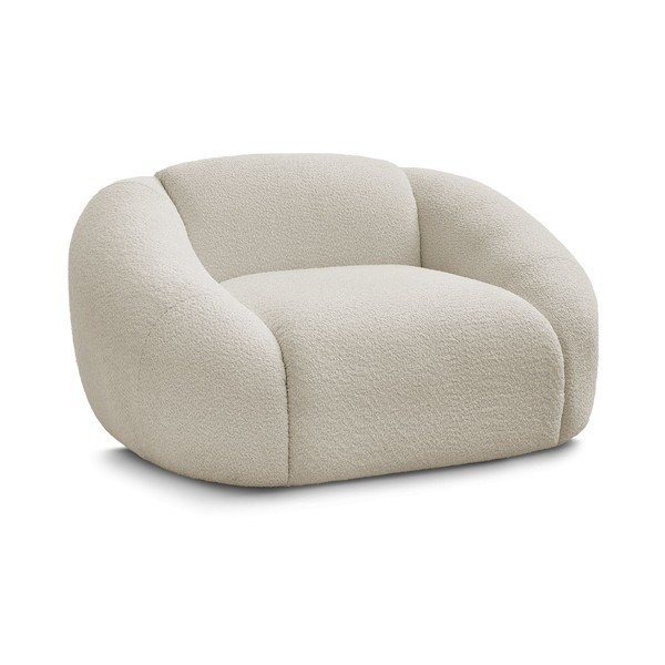 Iš boucle krėslas smėlio spalvos Tina – Bobochic Paris