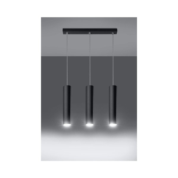 Juodos spalvos iš metalo kabantis šviestuvas Castro – Sollux-image-1