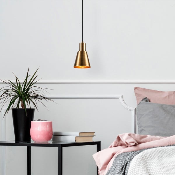 Kabantis šviestuvas juodos spalvos/auksinės spalvos ø 14 cm Kem – Opviq lights-image-3