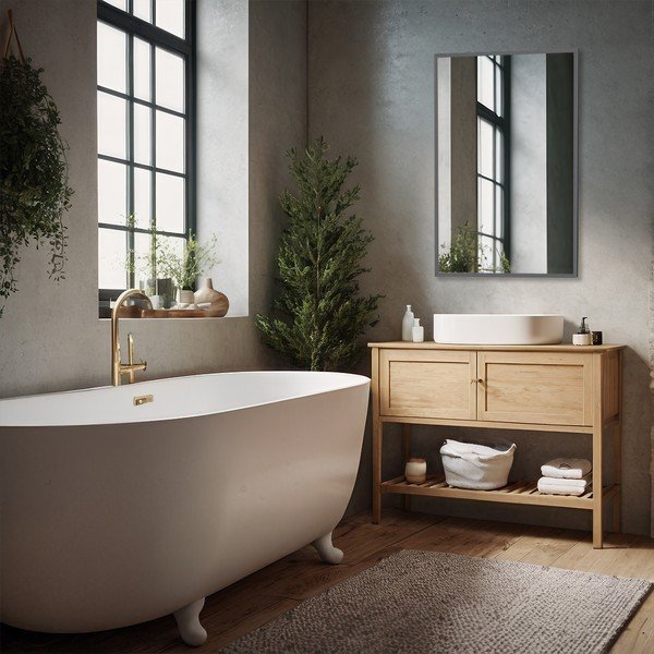 Sieninis veidrodis 52x72 cm Grey – knor-image-1
