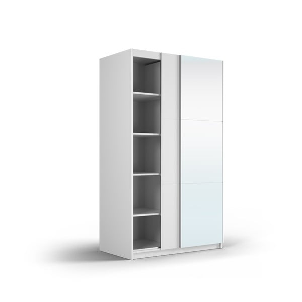 Balta spinta su veidrodžiu ir stumdomomis durimis 122x215 cm Lisburn - Cosmopolitan Design-image-4