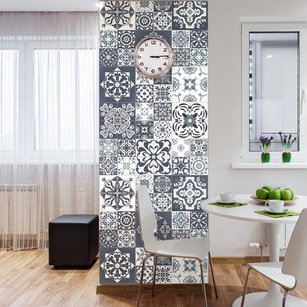 60 dekoratyvinių sieninių lipdukų rinkinys Ambiance Tanoura Simple, 15 x 15 cm