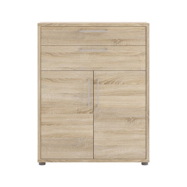 Modulinė knygų spinta natūralios spalvos iš ąžuolo 89x113 cm Prima – Tvilum-image-2