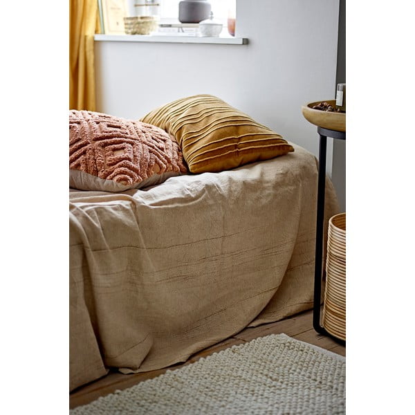 Iš lino mišinio lovatiesė rudos spalvos 150x200 cm Terni – Bloomingville-image-1