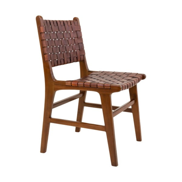 Iš tikmedžio masyvo valgomojo kėdės rudos spalvos 2 vnt. Perugia – House Nordic-image-3