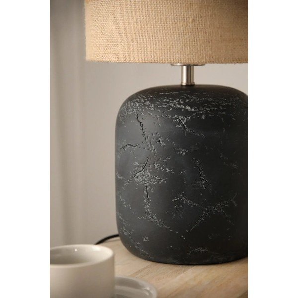 Stalinis šviestuvas juodos spalvos/natūralios spalvos (aukštis 45 cm) iš džiuto Montagna – Markslöjd-image-3