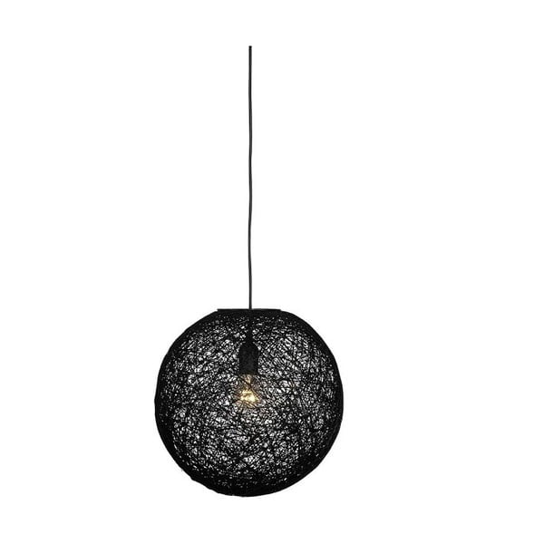 Juodas lubinis šviestuvas LABEL51 Twist, ⌀ 60 cm