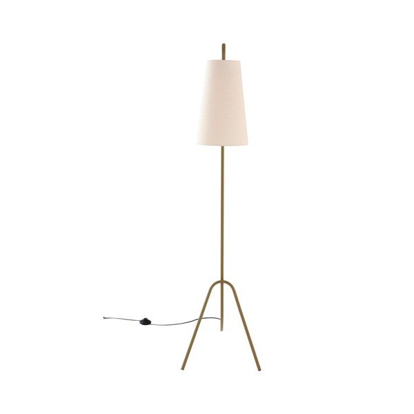 Khaki spalvos/kreminės spalvos iš tekstilės pastatomas šviestuvas su sulankstoma konstrukcija (aukštis 154 cm) Vivienne – Jotex-image-3