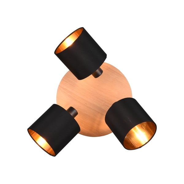 Taškinis šviestuvas juodos spalvos/natūralios spalvos ø 12 cm Tommy – Reality-image-4