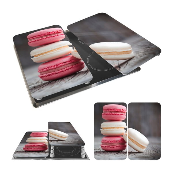 2 stiklinių dangčių rinkinys Wenko Macarons keptuvei, 52 x 30 cm-image-2