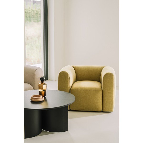 Juodos spalvos apvalios formos kavos staliukas su uosio dekoro stalviršiu ø 95 cm Gavo – noo.ma-image-4