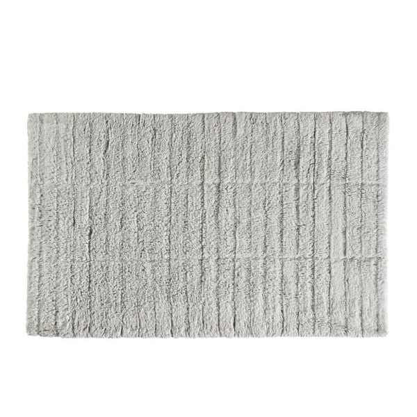 Šviesiai pilkas medvilninis vonios kambario kilimėlis Zone Tiles, 50 x 80 cm