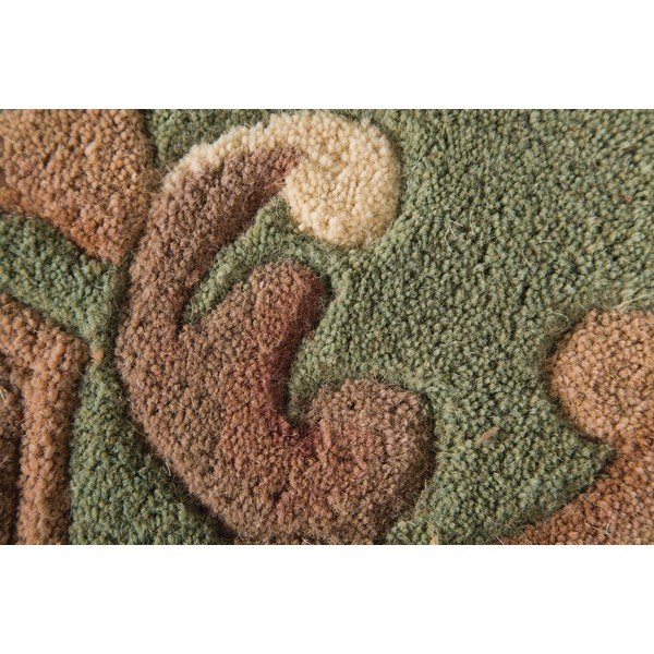Žalias vilnonis kilimas Flair Rugs Aubusson, 67 x 127 cm-image-1