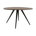 Apvalios formos valgomojo stalas juodos spalvos/tamsiai rudos spalvos su akacijos stalviršiu ø 120 cm Turi – Light & Living