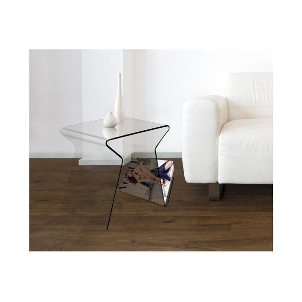 Stiklinis kavos staliukas / žurnalų stovas Evergreen House Ra-image-3
