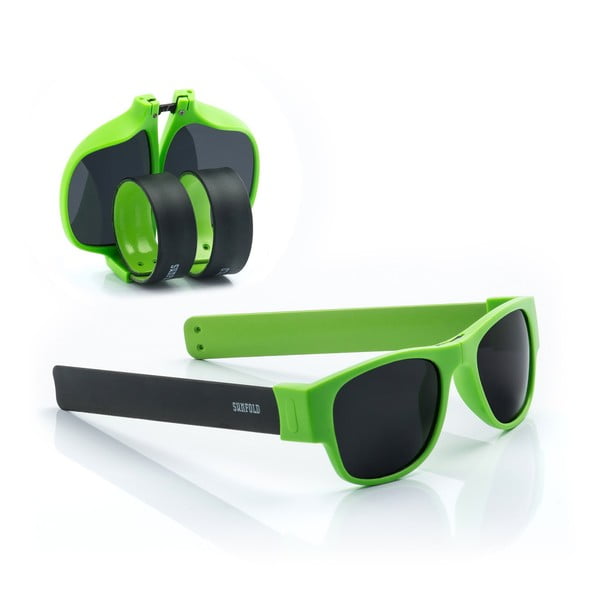 Žaliai juodi "InnovaGoods Sunfold AC6" akiniai nuo saulės