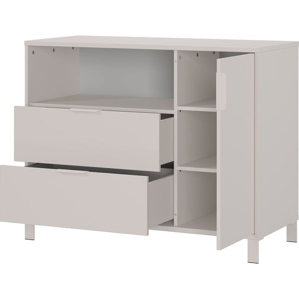 Kreminės spalvos vaikiška šoninė spintelė 115x92x54 cm Alkmaar – Germania-image-3