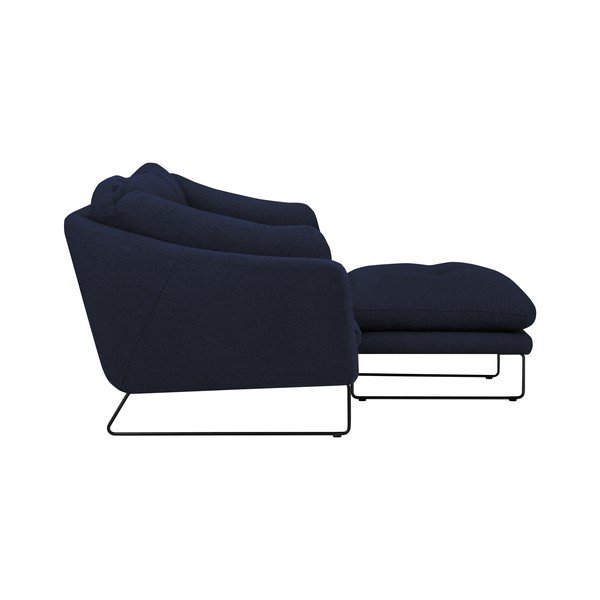 Tamsiai mėlynos spalvos sofos ir pufo rinkinys Windsor & Co Sofas Comet-image-2