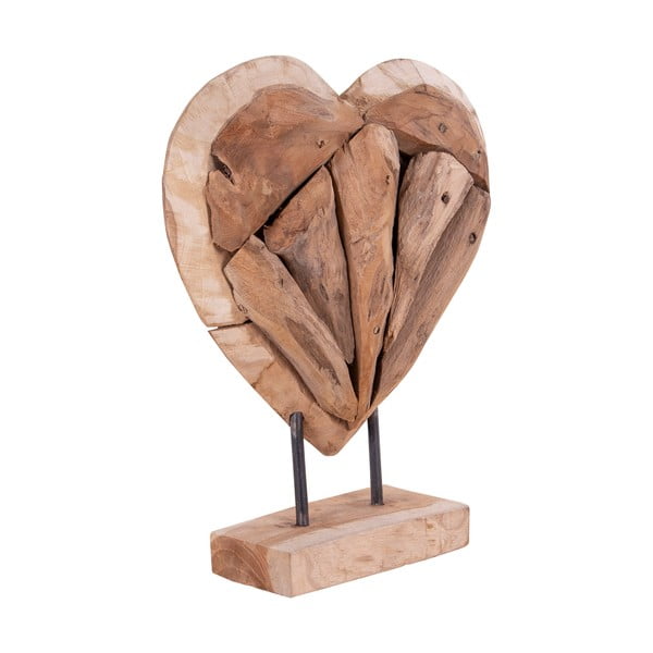 Širdies formos medinė dekoracija iš tikmedžio House Nordic Almada-image-1