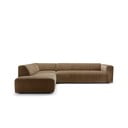 Rudos spalvos iš velveto kampinė sofa (su kairiuoju kampu) Annie – Sits