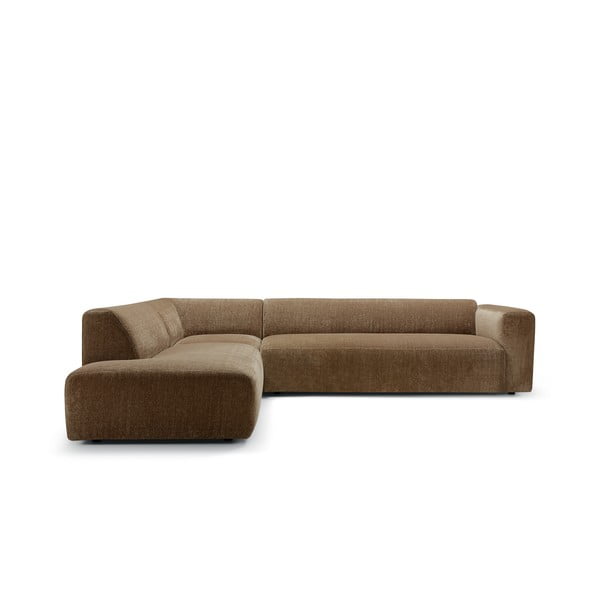 Rudos spalvos iš velveto kampinė sofa (su kairiuoju kampu) Annie – Sits